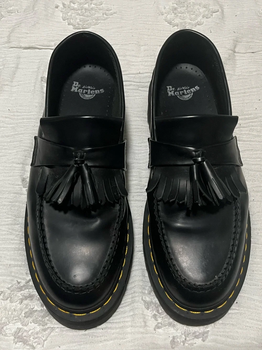 Dr. Martens Adrian Quad Men's Black Tassel Loafers - Picture 1 of 5